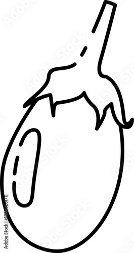 Hand Drawn Eggplant Icon