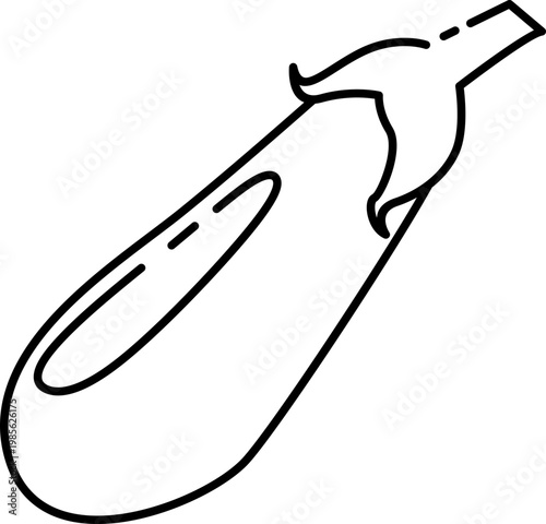 Hand Drawn Eggplant Icon