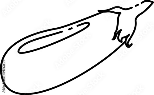 Hand Drawn Eggplant Icon