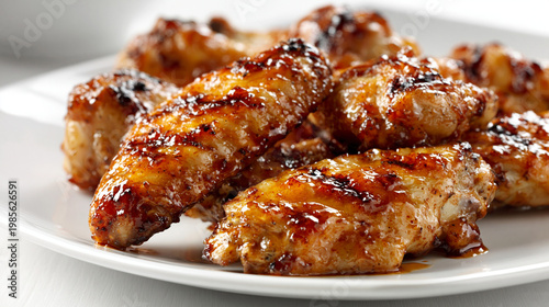甘辛いタレが絡んだ香ばしい焼き手羽先を盛り付けた食欲そそる一皿