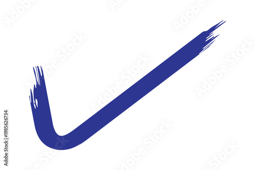 Checkmark sign icon brush stroke on white background correct and complete symbol vector illustration