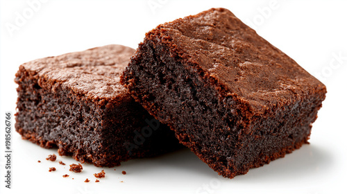 しっとり濃厚なチョコレートブラウニーをシンプルに切り分けたスイーツ