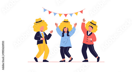 Joyful people dancing celebration party festive atmosphere