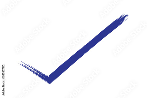 Checkmark sign icon brush stroke on white background correct and complete symbol vector illustration