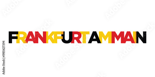 Frankfurt am Main Deutschland, modern and creative vector illustration design featuring the city of Germany for travel banners, posters, and postcards.