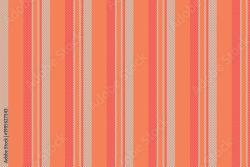 Lady vector pattern stripe, deco texture textile vertical. Elegance background lines fabric seamless in orange and pale turquoise colors.
