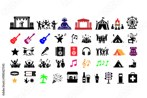 Music and Festival Icon Sheet