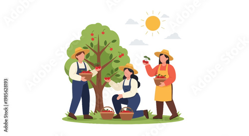 Family Gardening Activity in Nature with Children and Adults