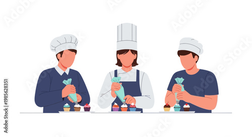 Professional Chefs Preparing Ingredients in a Modern Kitchen