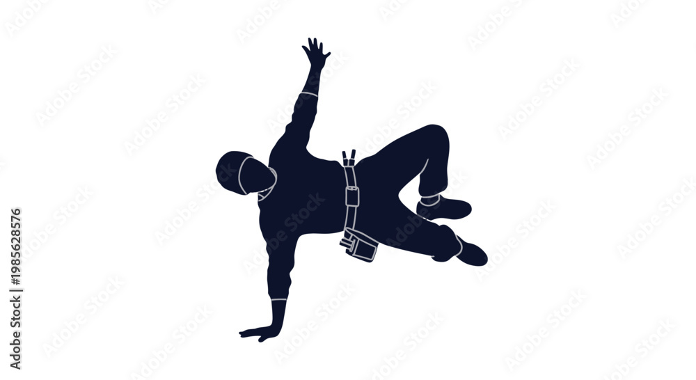 Valokuva Skydiver in Free Fall Position.