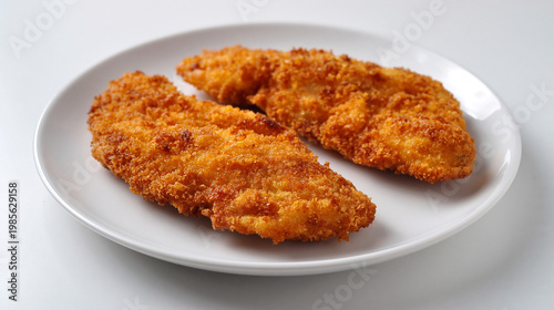 サクサクの衣で揚げたチキンカツをシンプルに盛り付けた白い皿の一皿