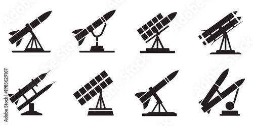 Missile Launcher and Rocket System Silhouettes