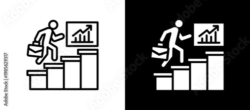 Career Growth lineglyph icon
