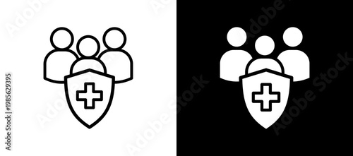 Employee Health lineglyph icon