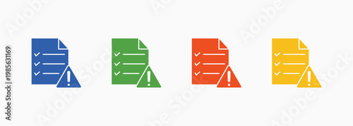 Regulatory Risk Icon Set Color Multiple Style Collection Element For Design