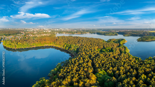 Olsztyn. Jezioro Ukiel i jezioro Sukiel.