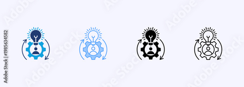 Reskilling Icon Set Multistyle Various Collection Element For Design