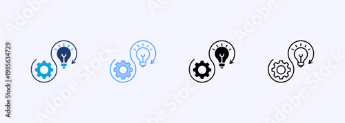 Continuous Learning Icon Set Multistyle Various Collection Element For Design