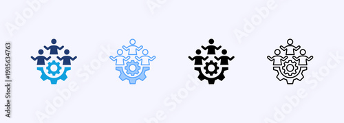 Teamwork Icon Set Multistyle Various Collection Element For Design