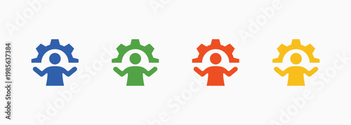 Skill Icon Set Color Multiple Style Collection Element For Design