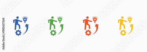 New Skill Icon Set Color Multiple Style Collection Element For Design