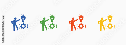 Innovation Icon Set Color Multiple Style Collection Element For Design