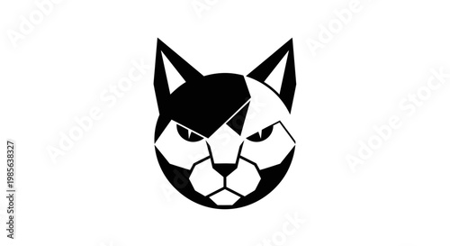 Stylized illustration of a cat face.