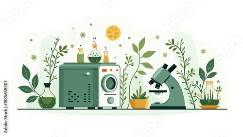 A calming and serene image featuring a green leaf branch.  Ideal for branding that emphasizes natural health, wellness, or eco-friendly products and s