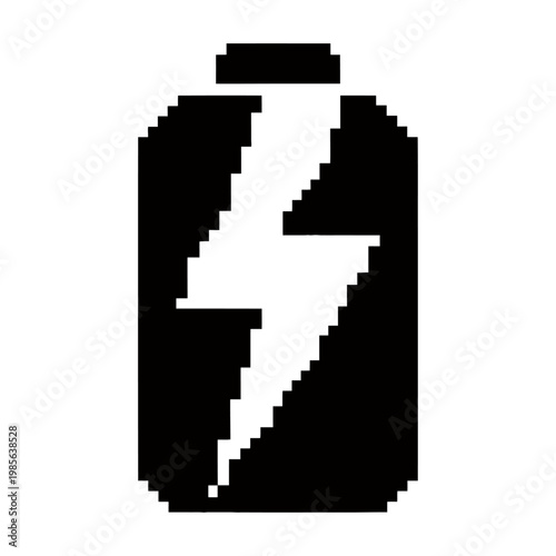 Vector graphic of a battery with a lightning bolt symbolizing energy and power