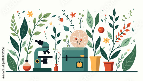 A minimalist illustration of a plant sprout symbolizes new beginnings and potential. Ideal for concepts of growth, sustainability, or a fresh, organic