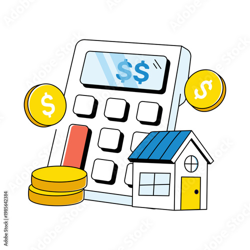 An icon design of property calculation 