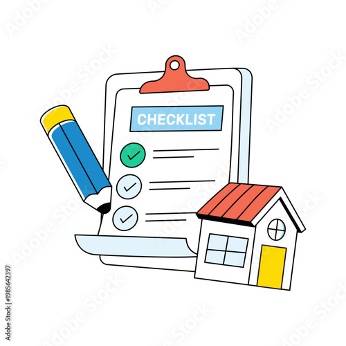 Premium download icon of estate checklist 