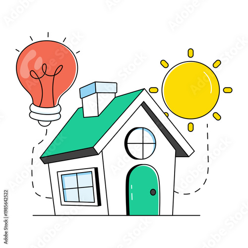 Vector design of solar home