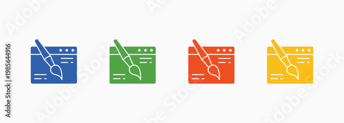 Design Icon Set Color Multiple Style Collection Element For Design