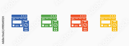 Web Application Icon Set Color Multiple Style Collection Element For Design