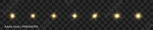 Bild auf Leinwand Sun symbol collection with radial rays and clear structure vector