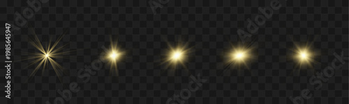 Billede på lærred Sun icon collection with smooth radial rays and modern look vector