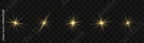 Collection of sun icons with minimal lines and radial balance vector