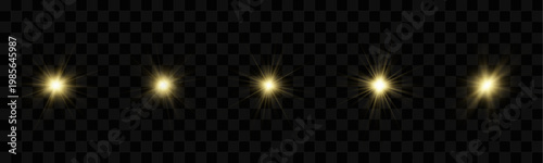 Set of sun symbols with smooth geometry and bright rays vector