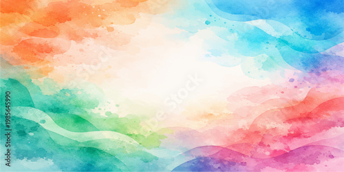 Abstract watercolor art with blend of vibrant colors, creating a visually stunning and dynamic image. 