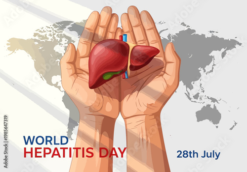 World hepatitis day 28th july awareness concept