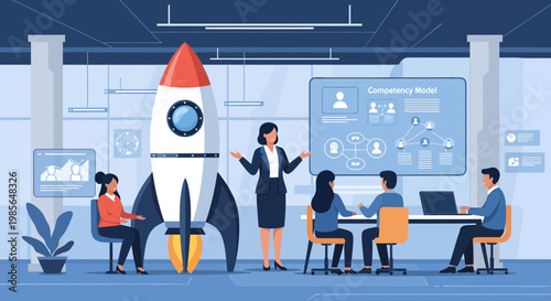 Business People Discussing Startup Ideas Together.