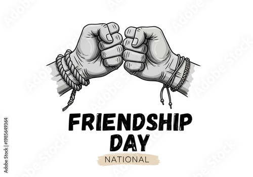 National friendship day illustration