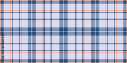 Subtle tartan texture textile, thin plaid background seamless. Trim vector pattern fabric check in light and pastel colors.