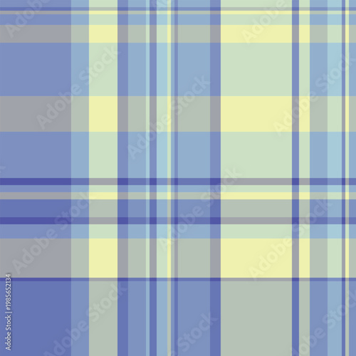 Tiny vector textile plaid, mixed pattern tartan seamless. Teal background check texture fabric in blue and light colors.