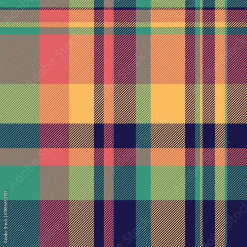 Christmas card texture fabric seamless, woman pattern check textile. Neat vector background tartan plaid in dark and red colors.
