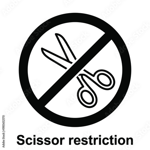 Scissor restriction symbol Vector
