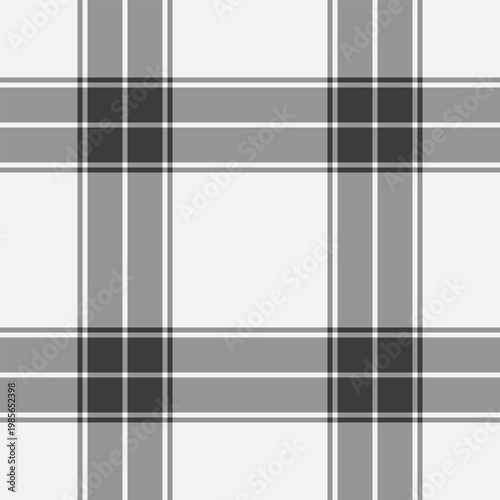 Bathroom check textile vector, complexity plaid texture background. Cultural seamless pattern tartan fabric in vintage gray and white colors.