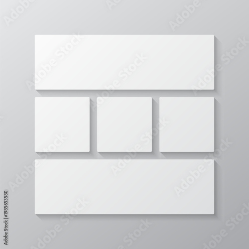 Template collage of four frames, images, photo