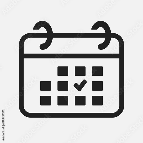 Vector Icon page calendar - schedule and check